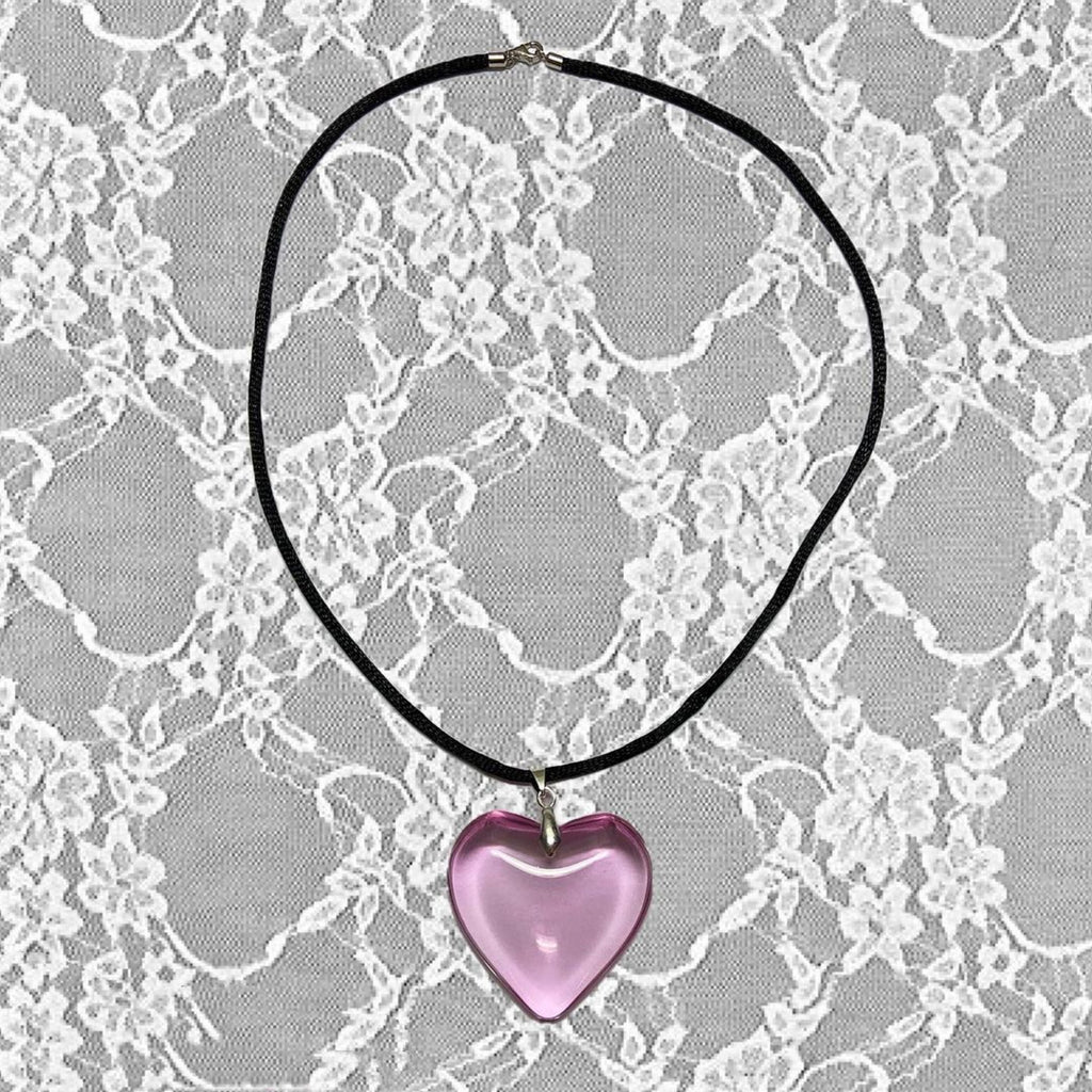 BAZAR Heart Pendant Choker Necklace