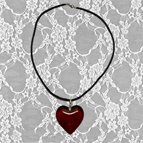 BAZAR Heart Pendant Choker Necklace